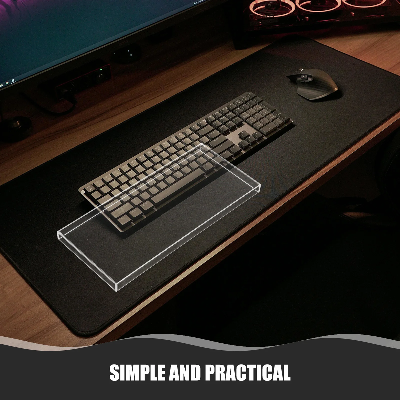 

Universal Transparent Keyboard Cover Made of Acrylic for Laptop Desktop Protection Against Spills Debris Easy Install for Office