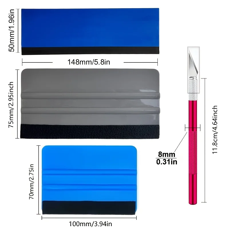 Professional Car Wrap Window Tool Kit Complete Set for Vehicle Exterior Modification Color Change Car Color Change Wallpaper