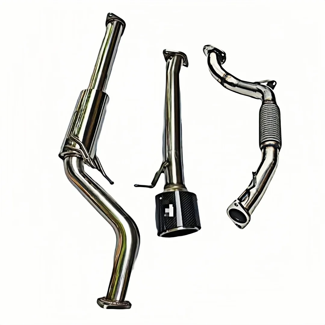 Ford Ranger T6 T7 T8 for Cat Back Stainless Steel Exhaust System Single Outlet Carbon Fiber Muffler Pipe