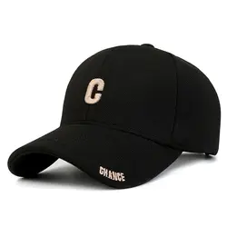 Small C Embroidered Hipster Hat For Men and Women 2024 New Embroidered Letter Baseball Hat Visor For Men Duck