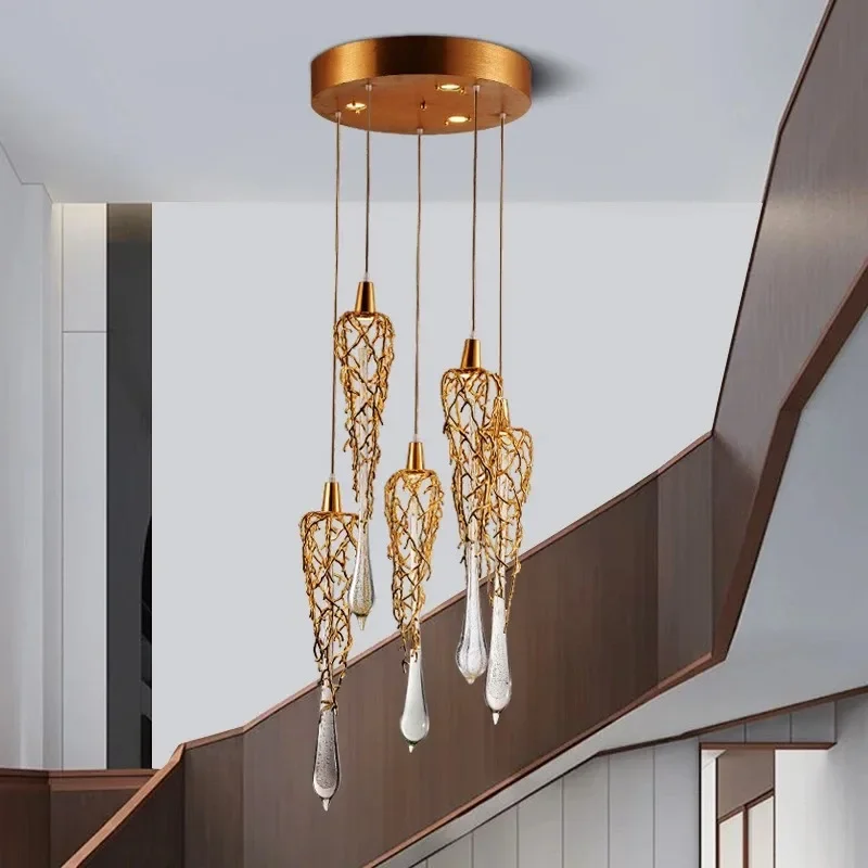 

Modern Silvery LED Chandelier Luxury Crystal Light for Dining Living Room Tree Branch Bedroom Bedside Lamps Warm Light
