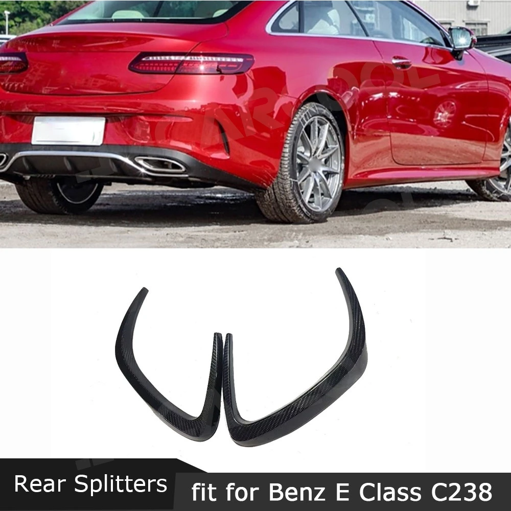 

Dry Carbon Fiber 2PCS Rear Splitters Rear Canards Vents Trim For Benz E Class C238 Coupe Sport E53 AMG 2021-2023