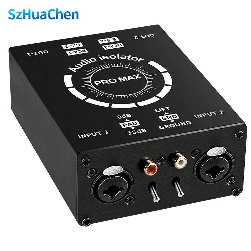 Ground Loop Isolator XLR 6.35 HiFi Stereo Version Audio Isolation Box Noise Filter Hum Eliminator for Audio System Eliminate Hum