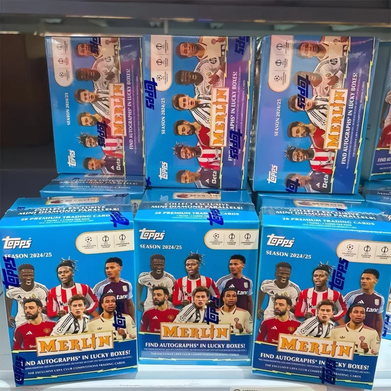 

Hot Sale Original 2024-25 Topps Chrome Merlin UCC Limited Edition Collectible Soccer Trading Cards Official Cards Birthday Gifts