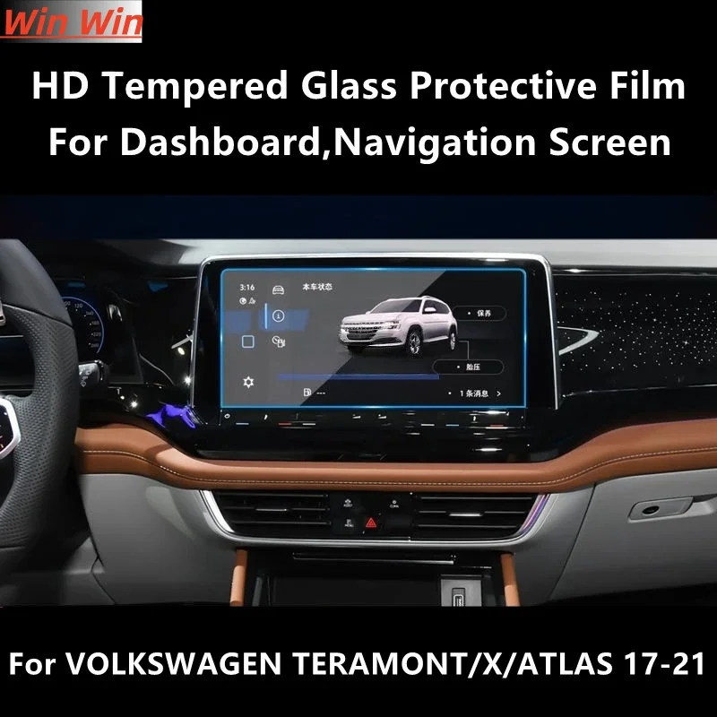 

For VOLKSWAGEN TERAMONT/X/ATLAS 17-21 Dashboard,Navigation Screen HD Tempered Glass Protective Film Anti-scratch Repair Film