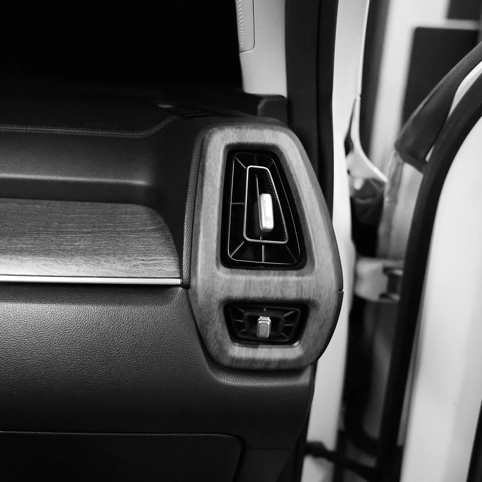 الخشب الحبوب لوحة القيادة الجانب غطاء فتحة التهوية الكسوة لكيا سورينتو MQ4 2021-2025 القوالب الداخلية