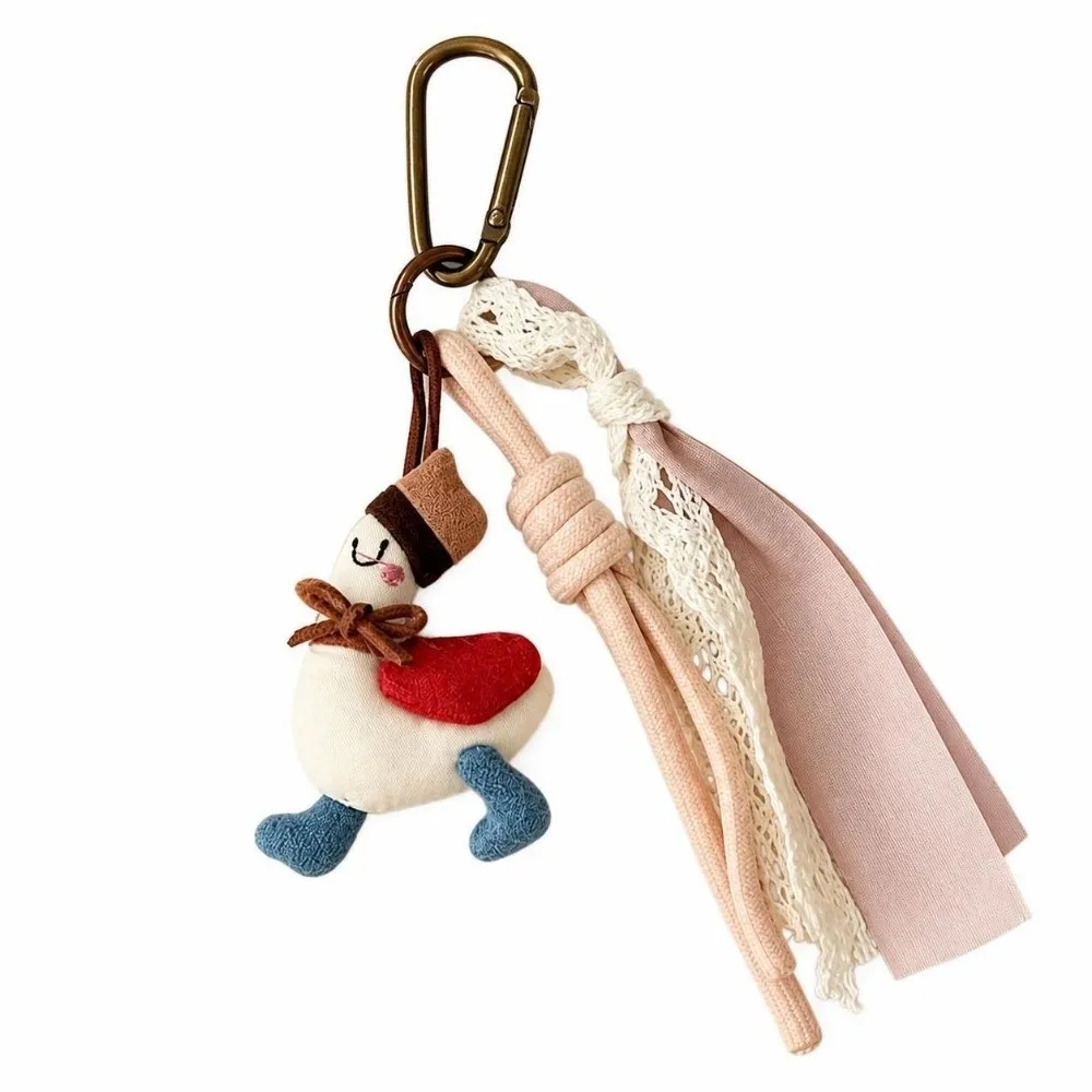 Cartoon Animal Keychain Doll Charm Multicolor Rabbit Cat Bear Vintage Bag Decorative Pendant Cloth Horse Chicken Duck