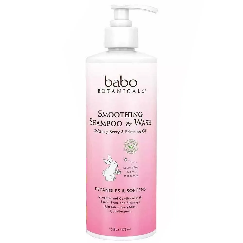Babo Botanicals Smoothing Shampoo Wash 16oz