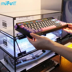 MiFuny Keyboard Display Stand Customized Mechanical Keyboard Storage Cabin Transparent Acrylic Display Cabinet Dust Storage Box