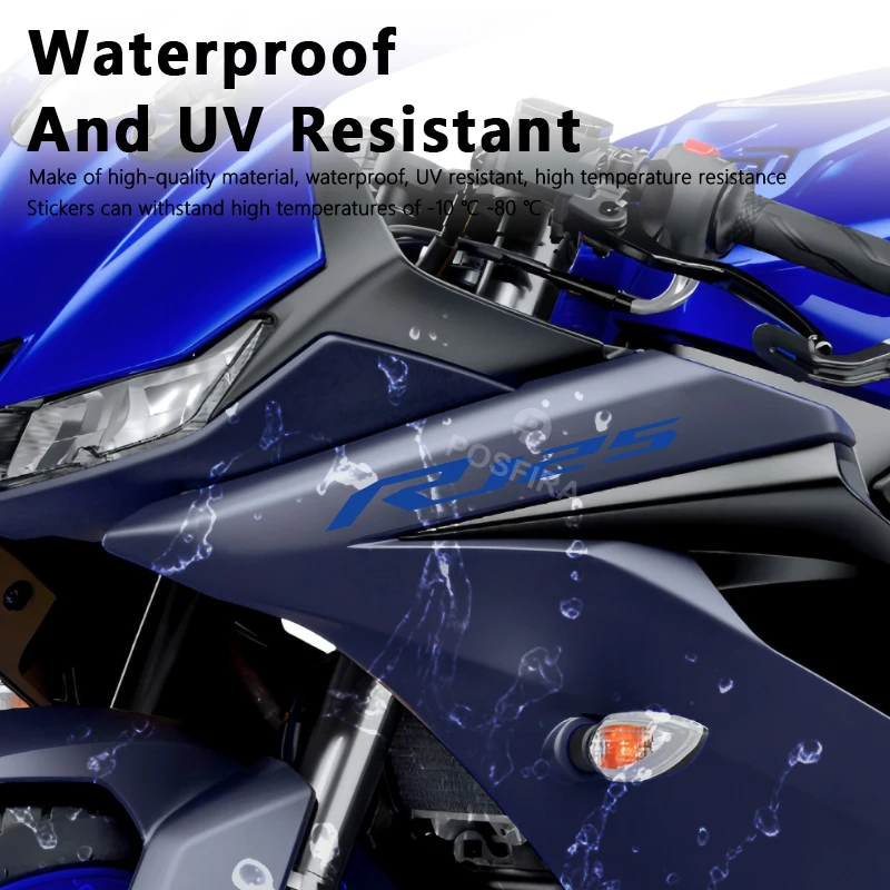 POSFIRA دراجة نارية ملصق شارات الفينيل لياماها YZF R125 2008-2025 2024 2023 2022 2021 2020 2019 2009 2012 2013 اكسسوارات