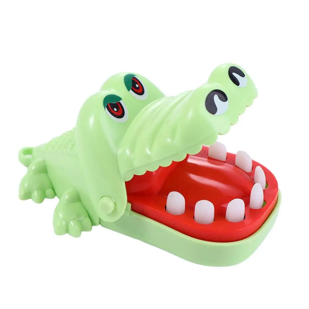 Brinquedo prático dentista com chaveiro novidade brinquedos mordendo mão jacaré crocodilo brinquedos mordida dedo jogo gags brinquedo crocodilo boca