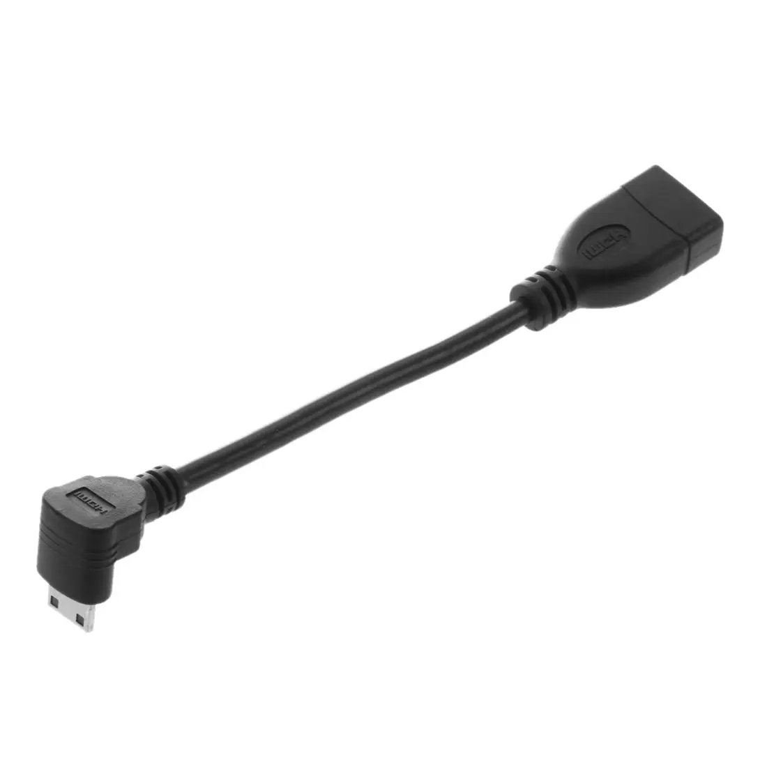 Mini HDMI mannelijk naar HDMI vrouwelijk 90 graden converter connector adapterkabel 1080P