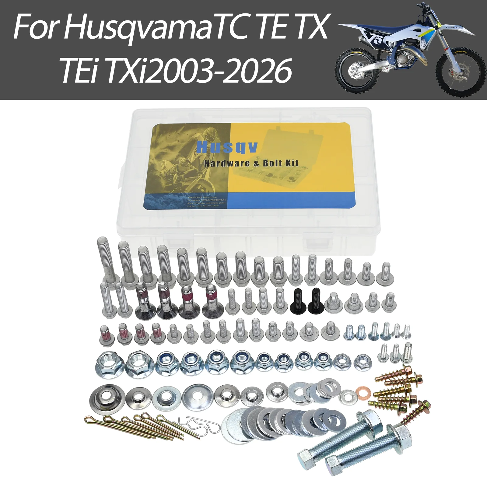 Full Exterior Plastic Panel Fastener Bolt Nut Clip Kit Fit Husqvarna FC FE FX TE Off Road Dirt  Replacement Hardware Accessories
