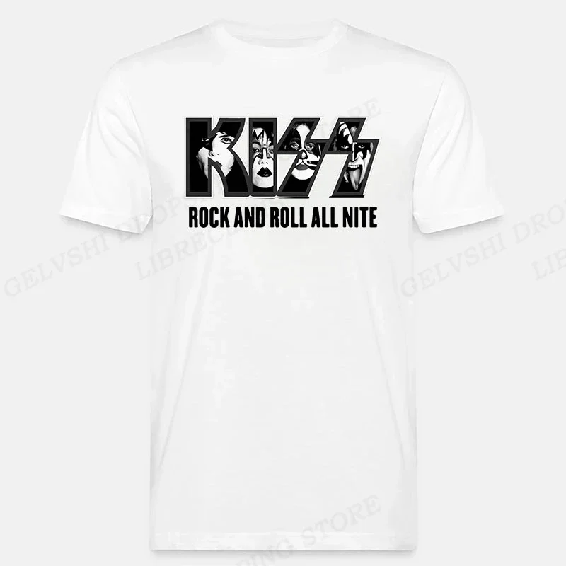 Kiss Band T Shirt Men Women Fashion T-shirt Cotton Tshirt Kids Hip Hop Tops Tees Unisex Camisetas Hombre Tops Rock Band