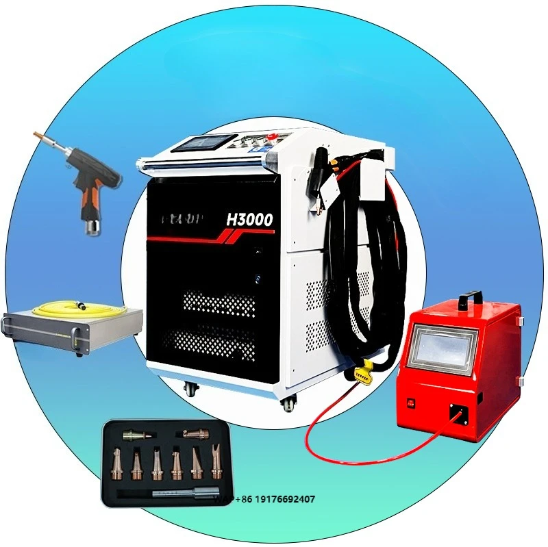 High Frequency 1500W 2000W 3000W Welding Metal 0-8mm Steel Weld Portable 4-in-1 Fiber Cleaning and Welding Tool