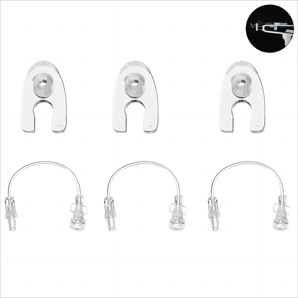 Mesother gun beauty equipment with disposable tubing, plastic foot press, skincare tool