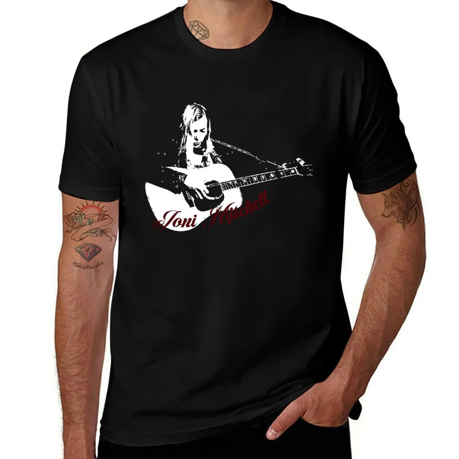 Joni Mitchell illustration and art ,Joni Mitchell designs T-Shirt t shirt men 100% cotton luxury brand T-Shirt