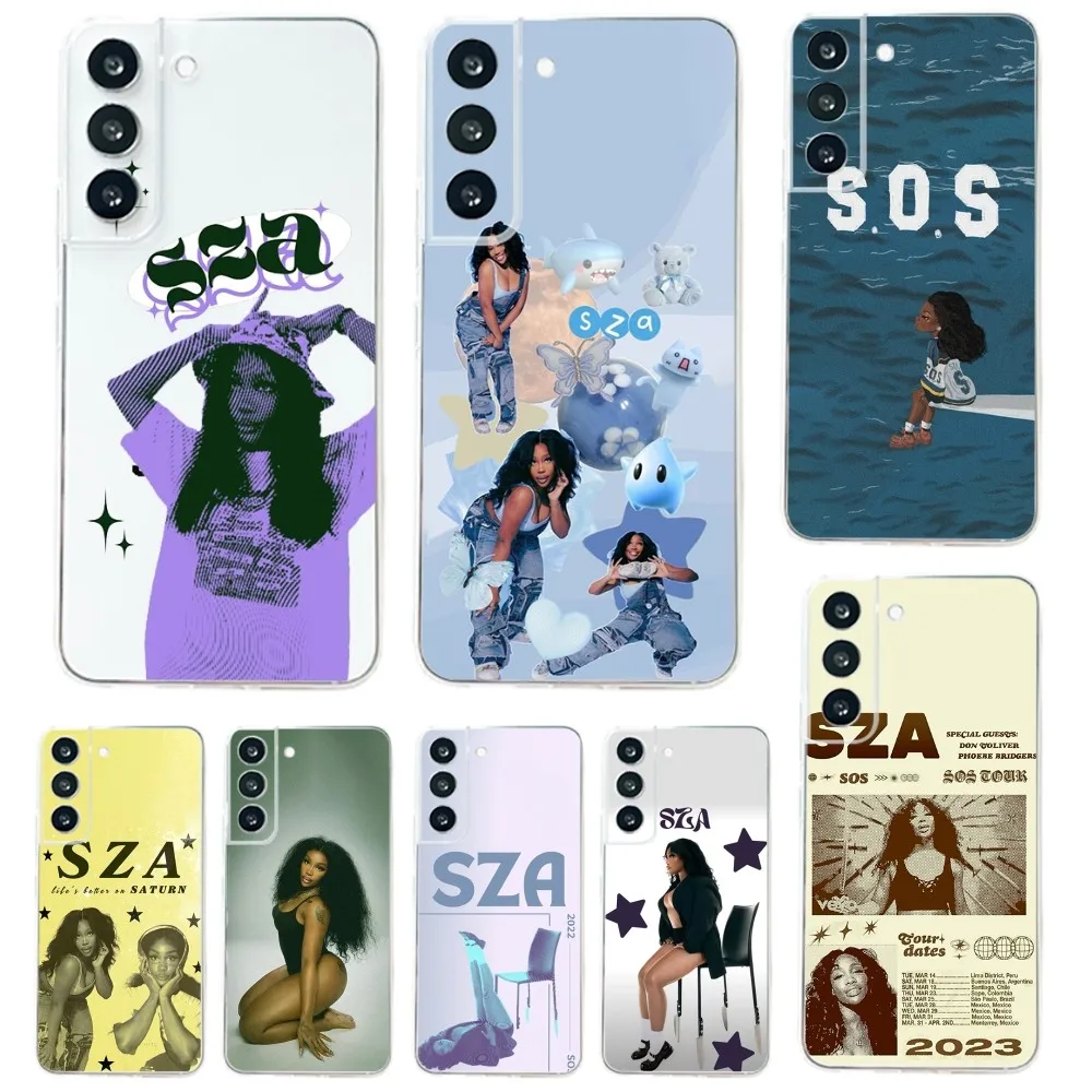 

Singer S-Sza Sos Phone Case For Samsung Galaxy A71,70,52,51,40,31,A50,30S,21S,Note20ultra Transparent Cover