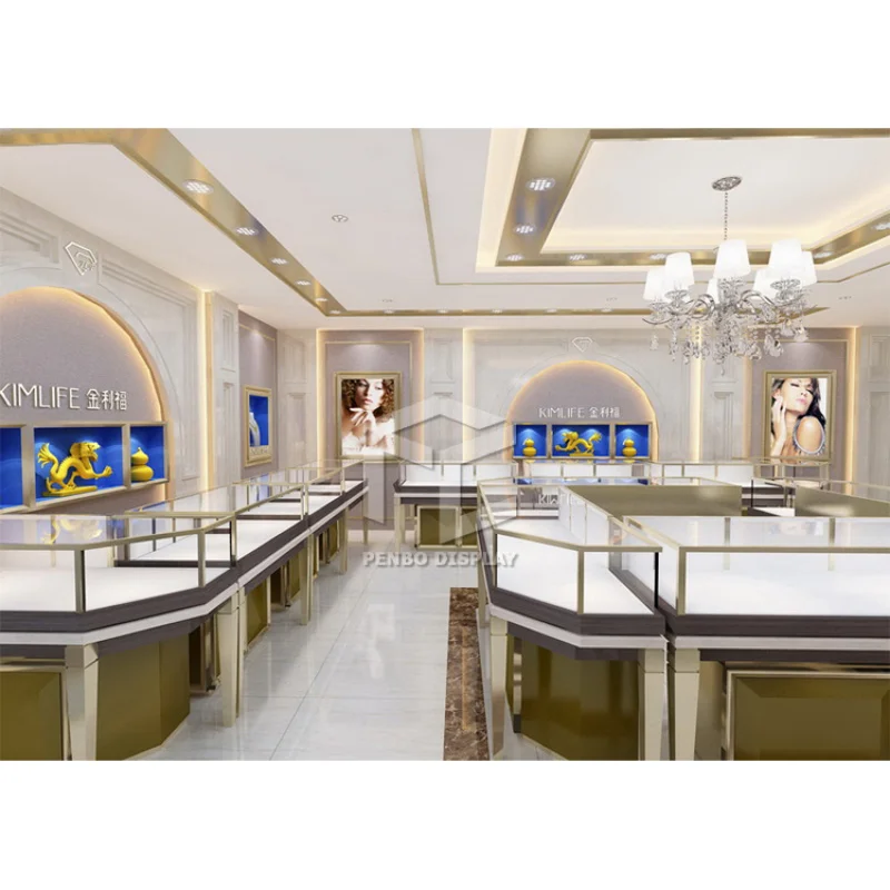 

2025customized high end jewelry shop counter design jewelry display cabinet showcase jewellery showcase