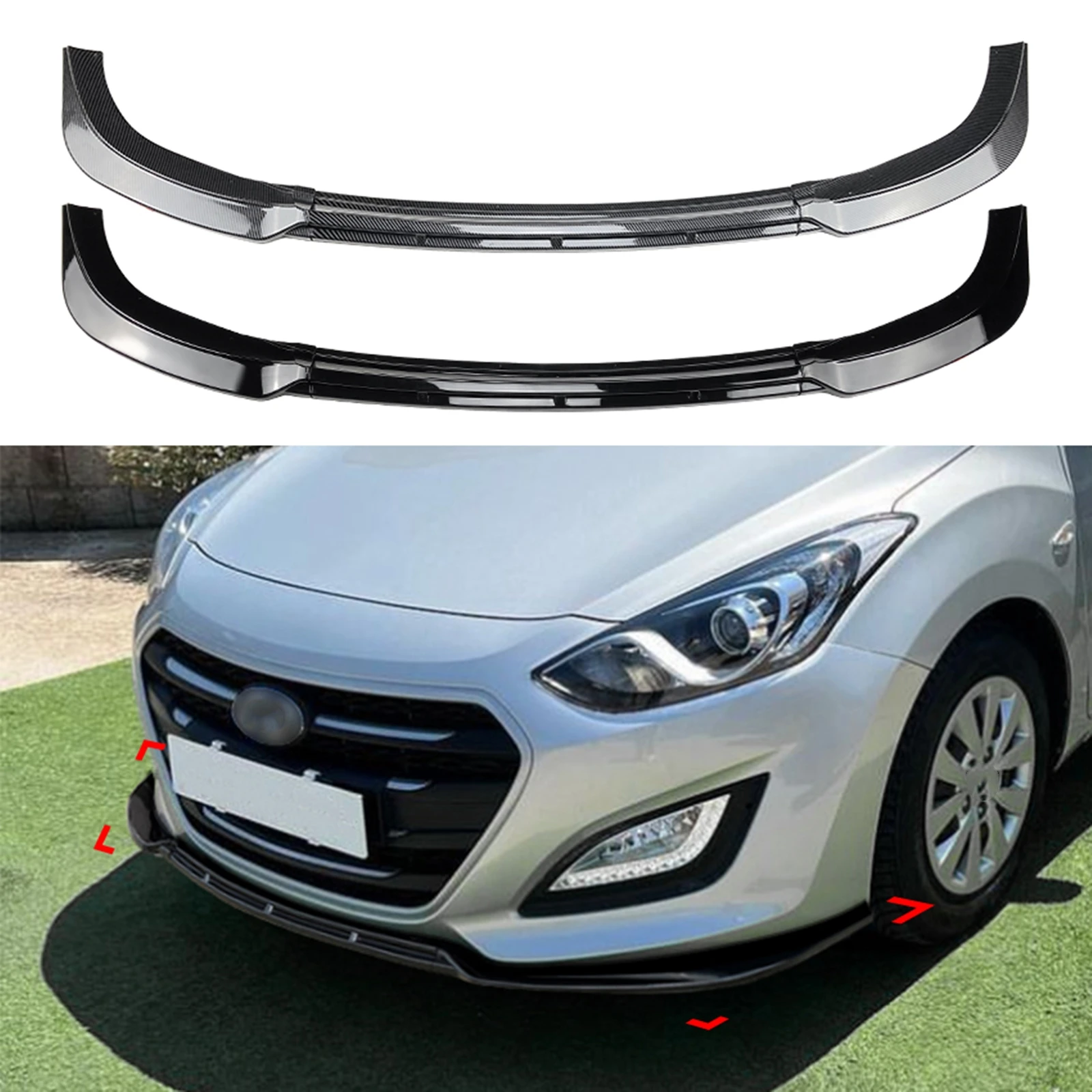 

Car Front Spoiler Lip Lower Blade Protector Guard Plate Splitter Trim Auto Kit For Hyundai I30 MK2 MK2.5 2012-2017