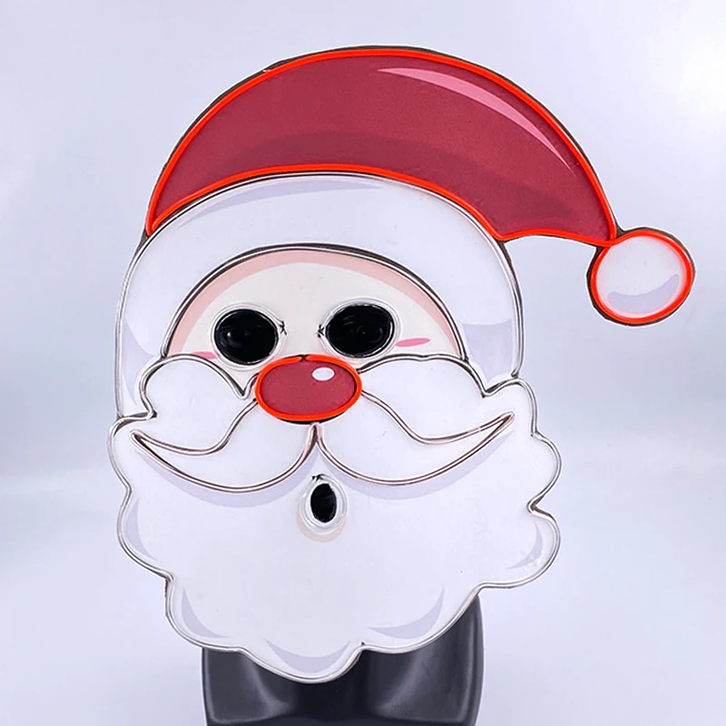 Led Kerstdag Masker Nieuwjaar Cosplay Santa Claus Vermomming Maskers Glow In Dark Mask Festival Kostuum Cosplay Rekwisieten