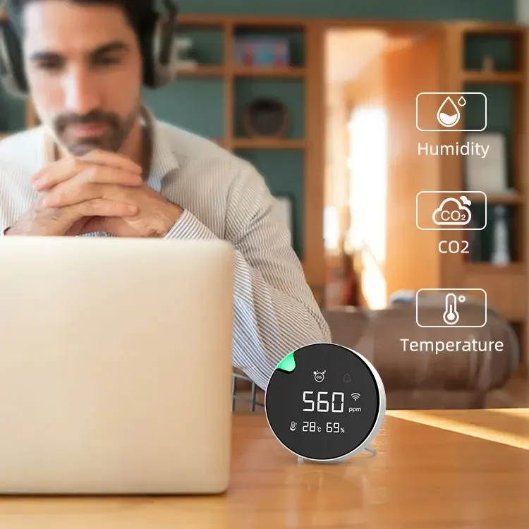 Essential CO2 Detector Air Quality Meter ed for Car Air Purifiers with WIFI Connectivity