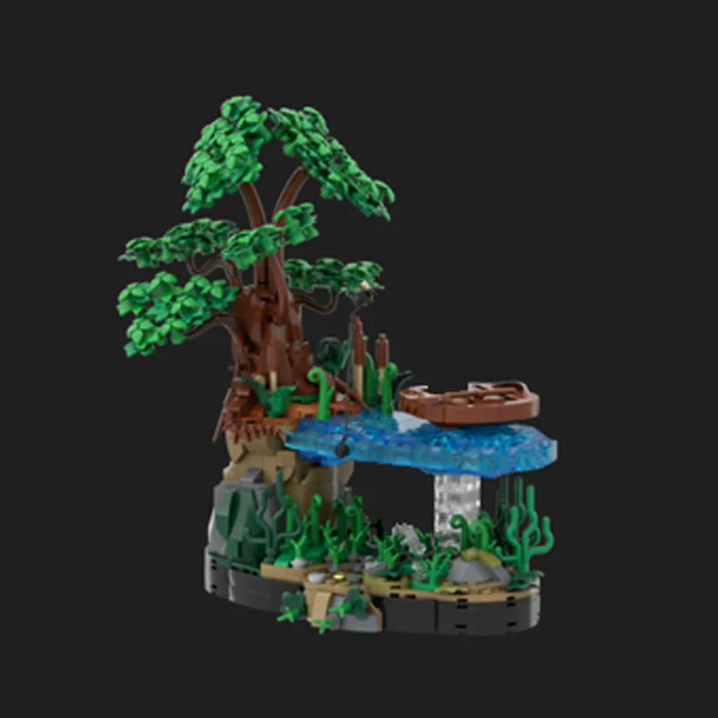 Ringen Film Rivendell Uitbreiding The Shire Bomen Model Moc Bouwstenen DIY Creatieve Montage Bricks MOC-234524 MOC-216710
