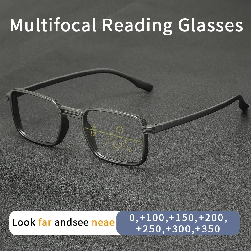 RUISIMO Hochwertige Kunststoff-Lesebrille für Herren, Anti-Blaulicht-Presbyopie-Brille mit Dioptrien +1,0 +1,5 +2,0 bis +3,5