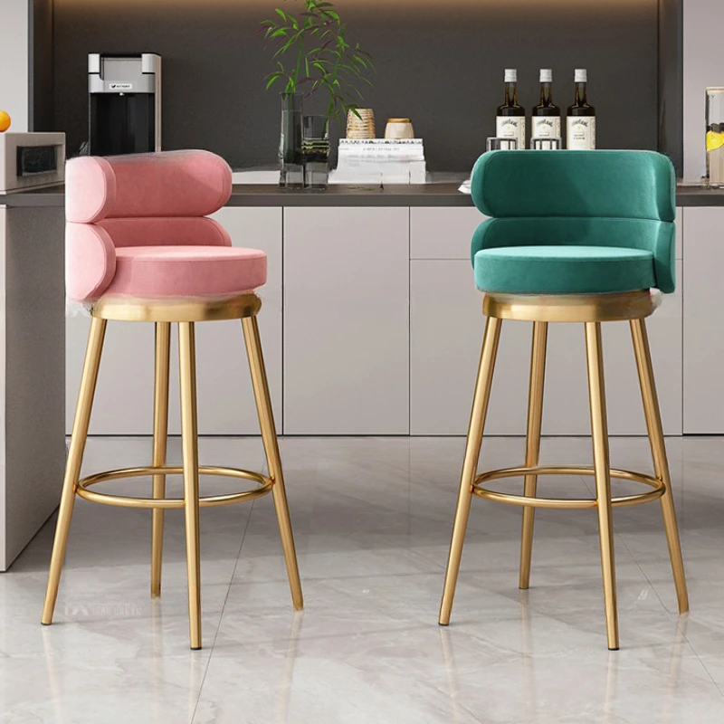 Modern Home Bar Chair com encosto, Banquinho de cozinha, Cadeiras de barbearia, Cadeiras de salão, Leve, Luxo, Design de beleza, Nórdico