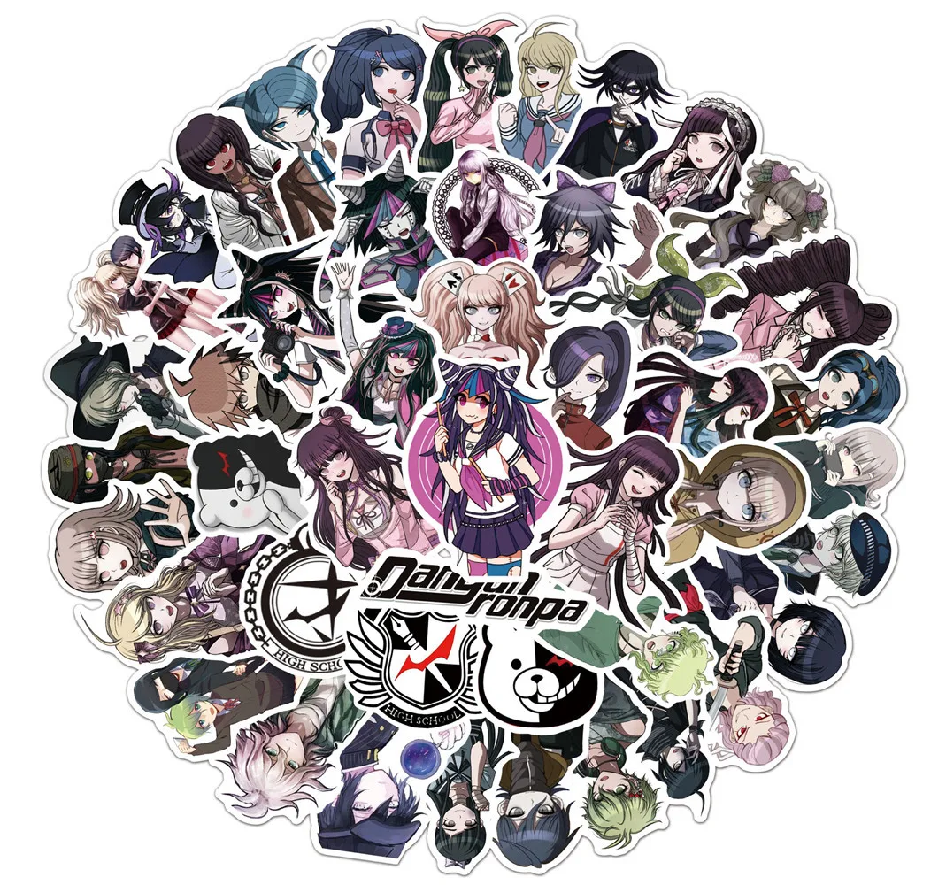 50Pcs Anime Danganronpa Series Graffiti Stickers Suitable for Laptop Helmets Desktop Decoration DIY Stickers Toys