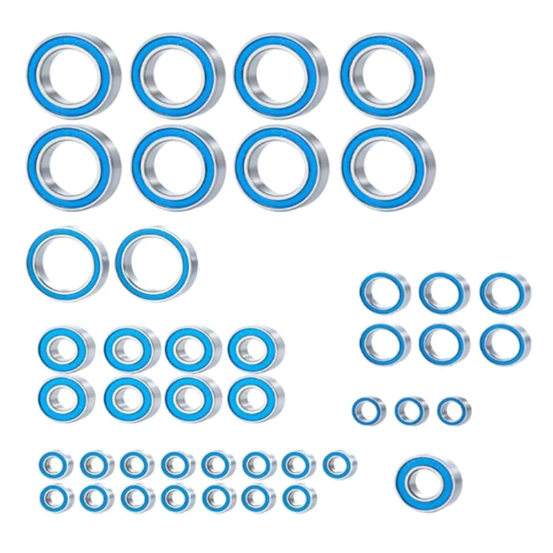 43PCS Rubber Sealed Ball Bearing Kit For 1/7 UDR RC Car Upgrades Parts Accessories