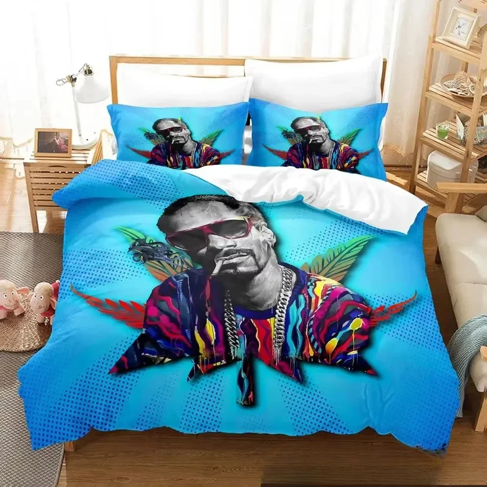 

3D Print Snoop Dogg Rapper Bedding Set Boys Girls Twin Queen King Size Duvet Cover Pillowcase Bed boys Adult Home Textileextile