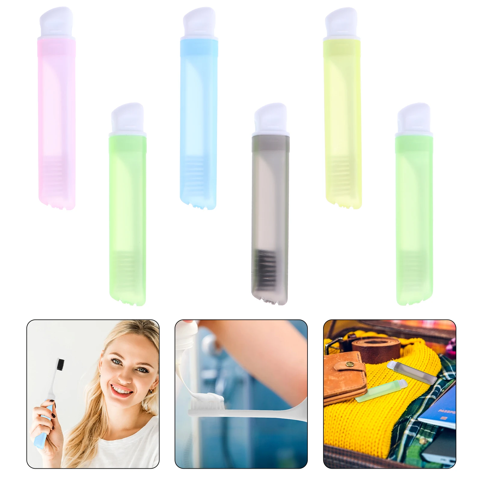 6pcs Toothbrush Folding Soft Toothbrush Portable Bristles Toothbrush Color Clean Teeth For Travel Camping Toothbrush Oral Clean