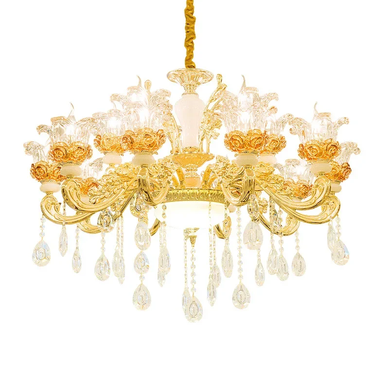 

Living room lamp atmospheric high-end villa Jane Europe modern bedroom creative crystal lamp Zhongshan