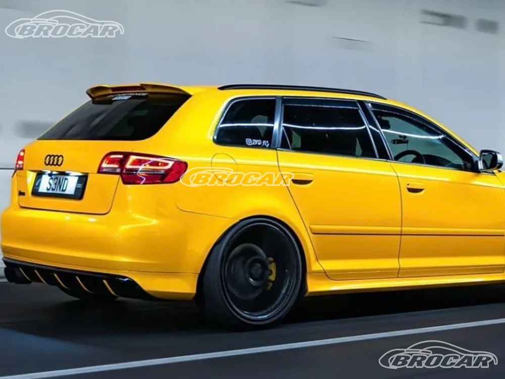 Für Audi A3 8P 5-Türer Schrägheck 2004--2013 RS3-Stil Hochwertiger ABS-Spoiler Kofferraumflügel aus Kohlefaser Zubehör