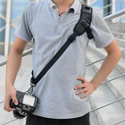 Camera Sling Strap with Safety Tether Adjustable and Comfortable Shoulder Belt for Outdoor Photography Camera