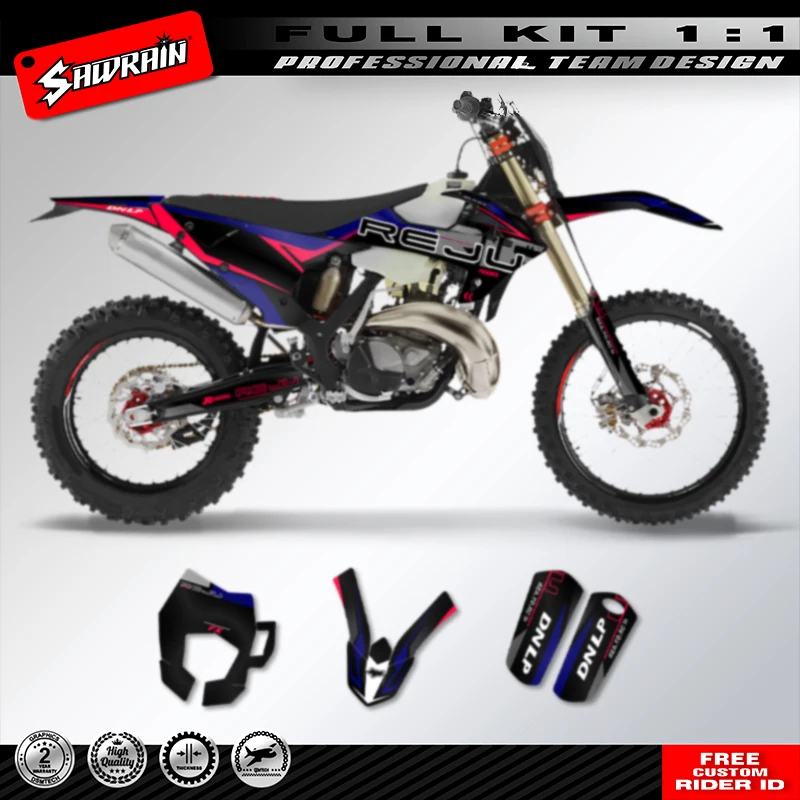 

Sawrain Custom Motorcycle Graphics Decal Stickers Kits For RIEJU MRT 300 Custom Deco Dirt Bike Accessory