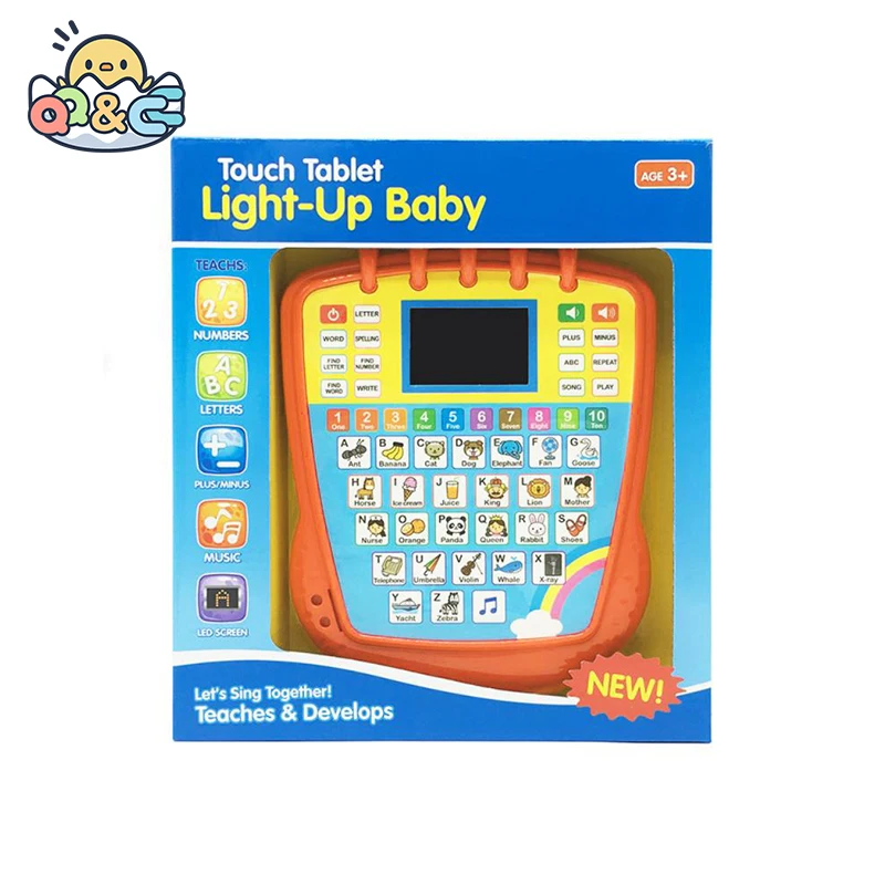 Led macchina per l'apprendimento dell'inglese macchina per la prima educazione dei bambini giocattolo intelligente Tablet da lettura per Tablet inglese per bambini