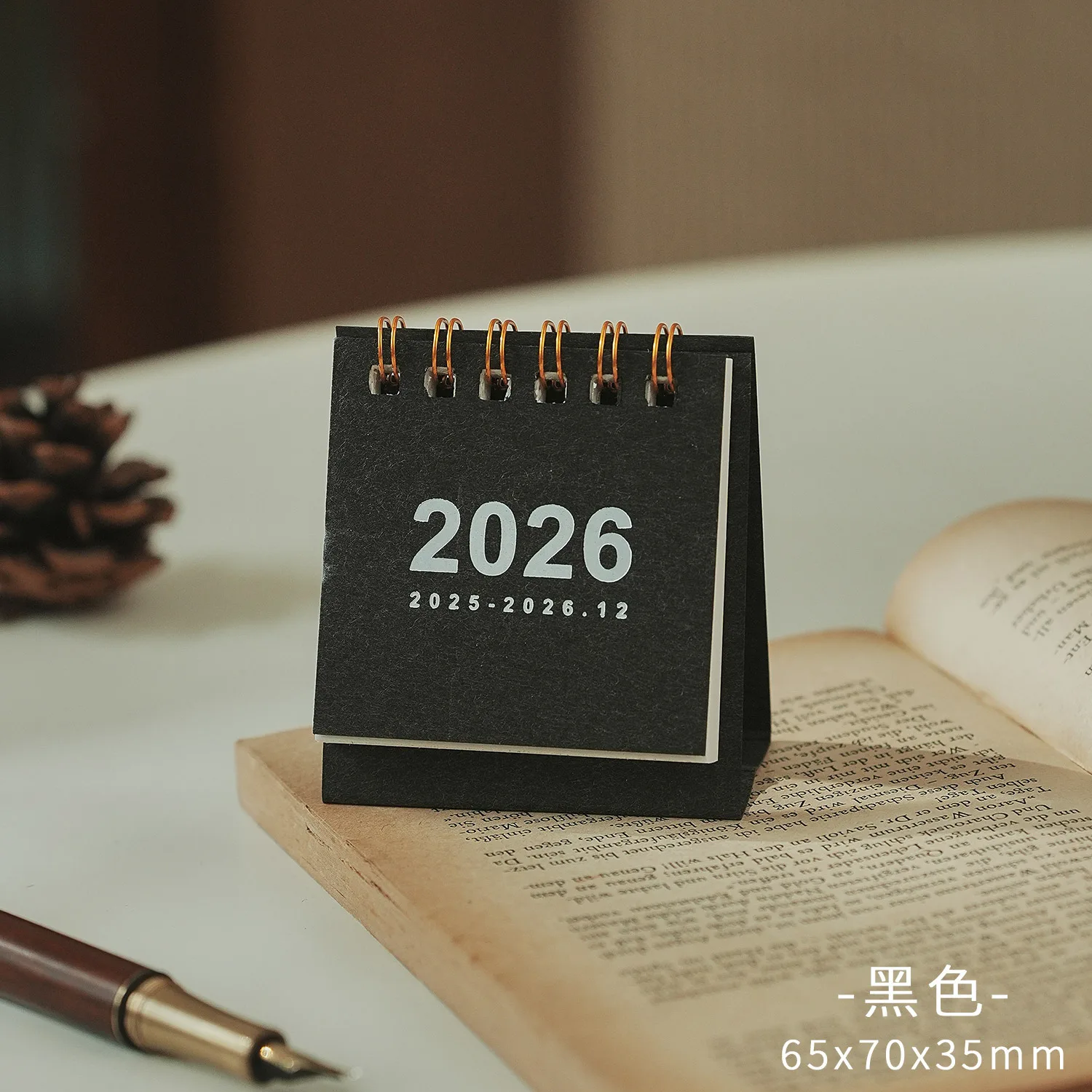 2026 تقويم بسيط صغير أجندة مكتبية /رزنامة مكتبية صغيرة الإبداعية لفائف التقويم مخطط سطح المكتب الديكور مكتب القرطاسية