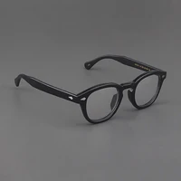 Montura de gafas ópticas para hombre y mujer, gafas Vintage de Johnny Depp, montura de gafas de acetato para ordenador, lentes transparentes