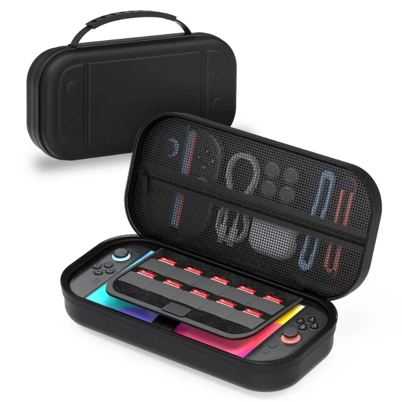 

Storage bag，Suitable for switch 2 game console PU leather handbag, storage protective box, handheld game console travel bag