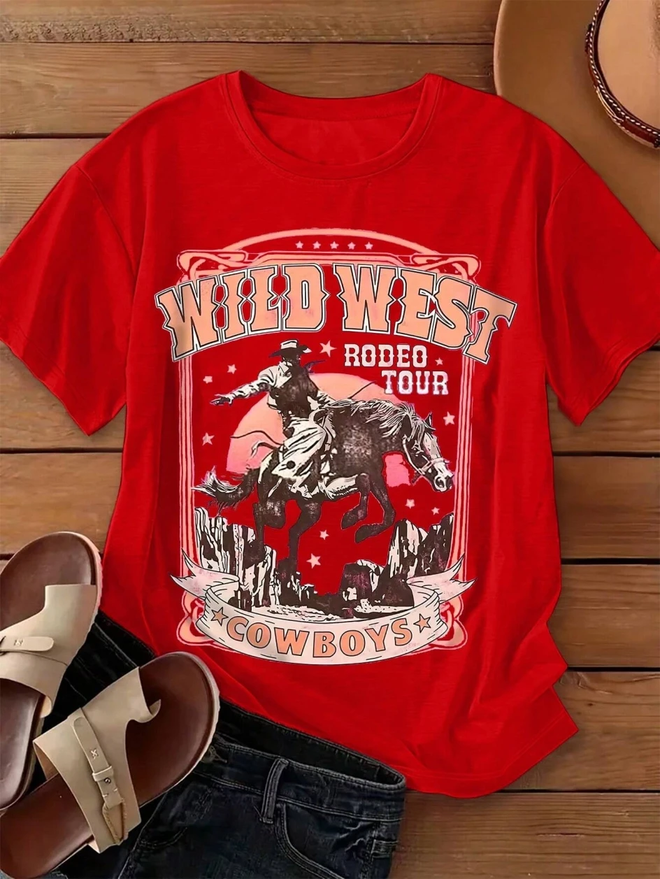 Wild West Cowboys drucken Frau – Women'S Fashion Wild West Bewertung und Preis
