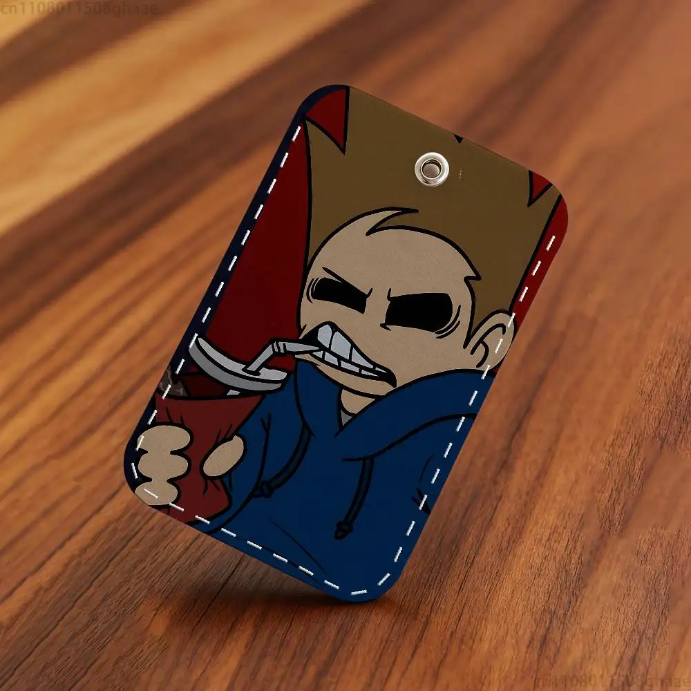 พวงกุญแจอะนิเมะ Eddsworld Tom สำหรับใส่บัตรธนาคาร บัตรทำงาน บัตรนักเรียน ซองใส่บัตร ป้องกันบัตร บัตรโดยสาร