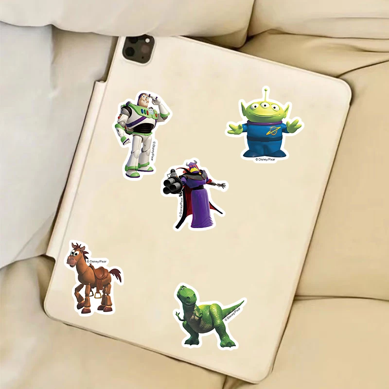 Disney Toy Story Buzz Lightyear Adesivos, Desenhos animados Cute Graffiti Decalques para crianças, laptop, bagagem, diário, atacado, 50pcs