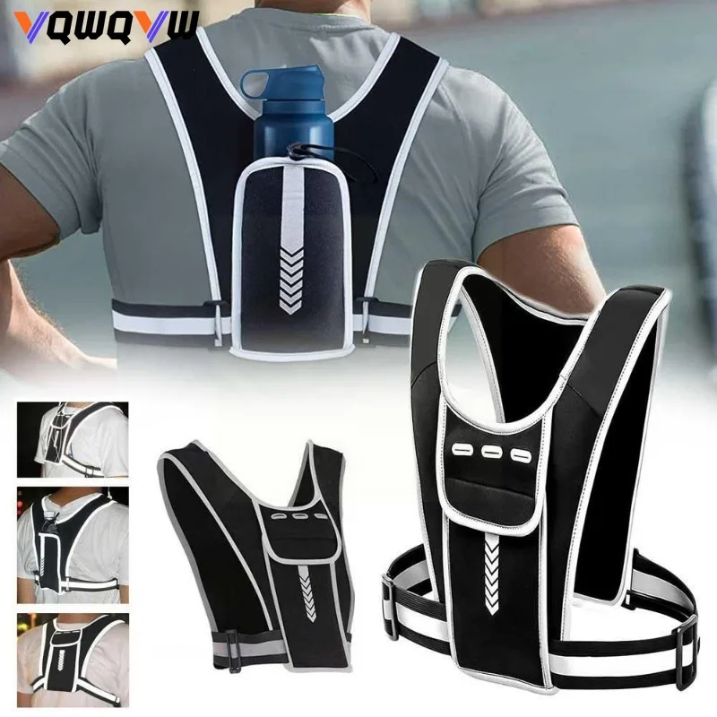 1Pcs Reflective Running Vest Mobile Phone Stand Sports Outdoor,Breathable Lightweight Running Vest,Suitable for Cycling