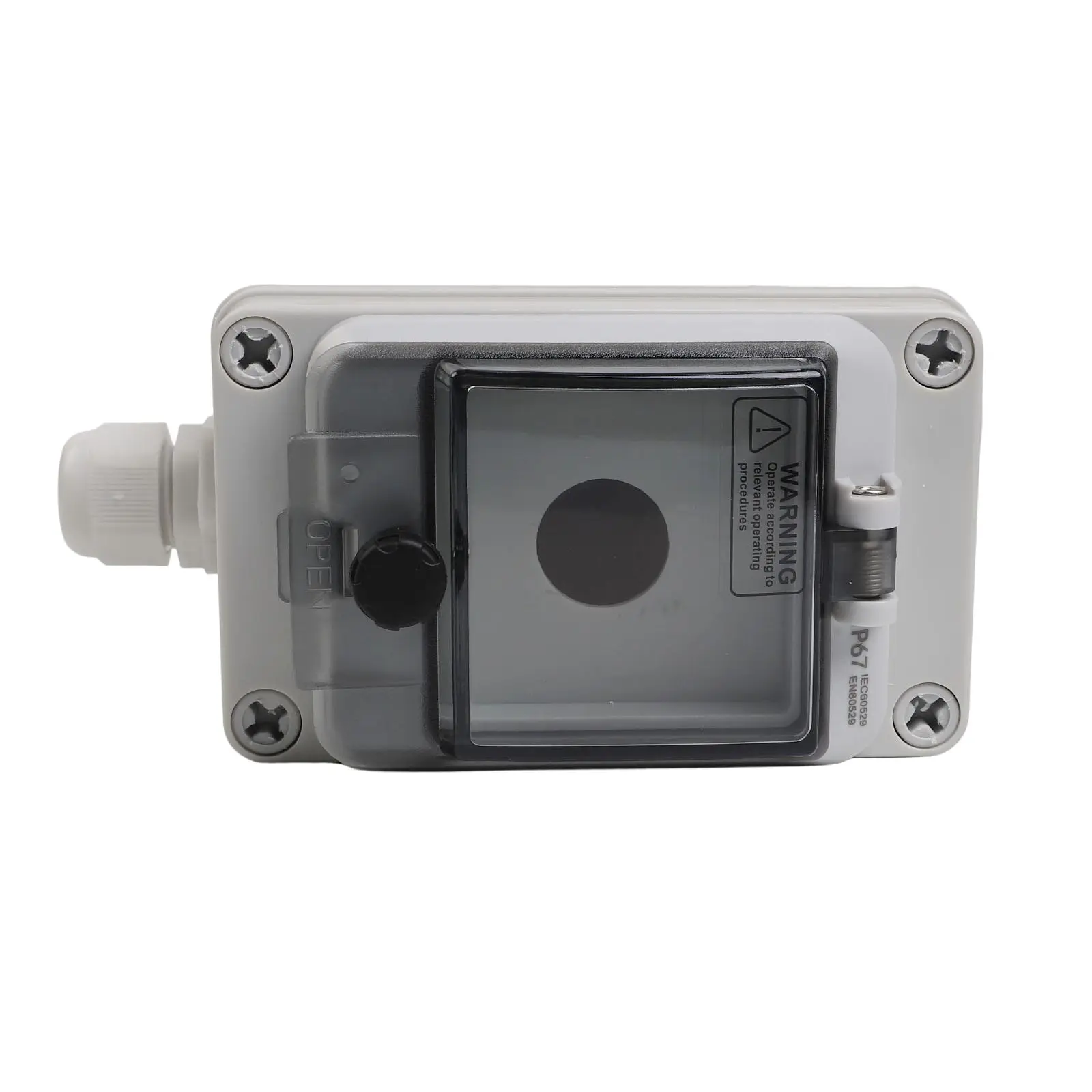 1Pc IP66 Waterproof Single Hole Push Button Switch Box 22mm Gray Plastic Enclosure For Outdoor Industrial Control Panel