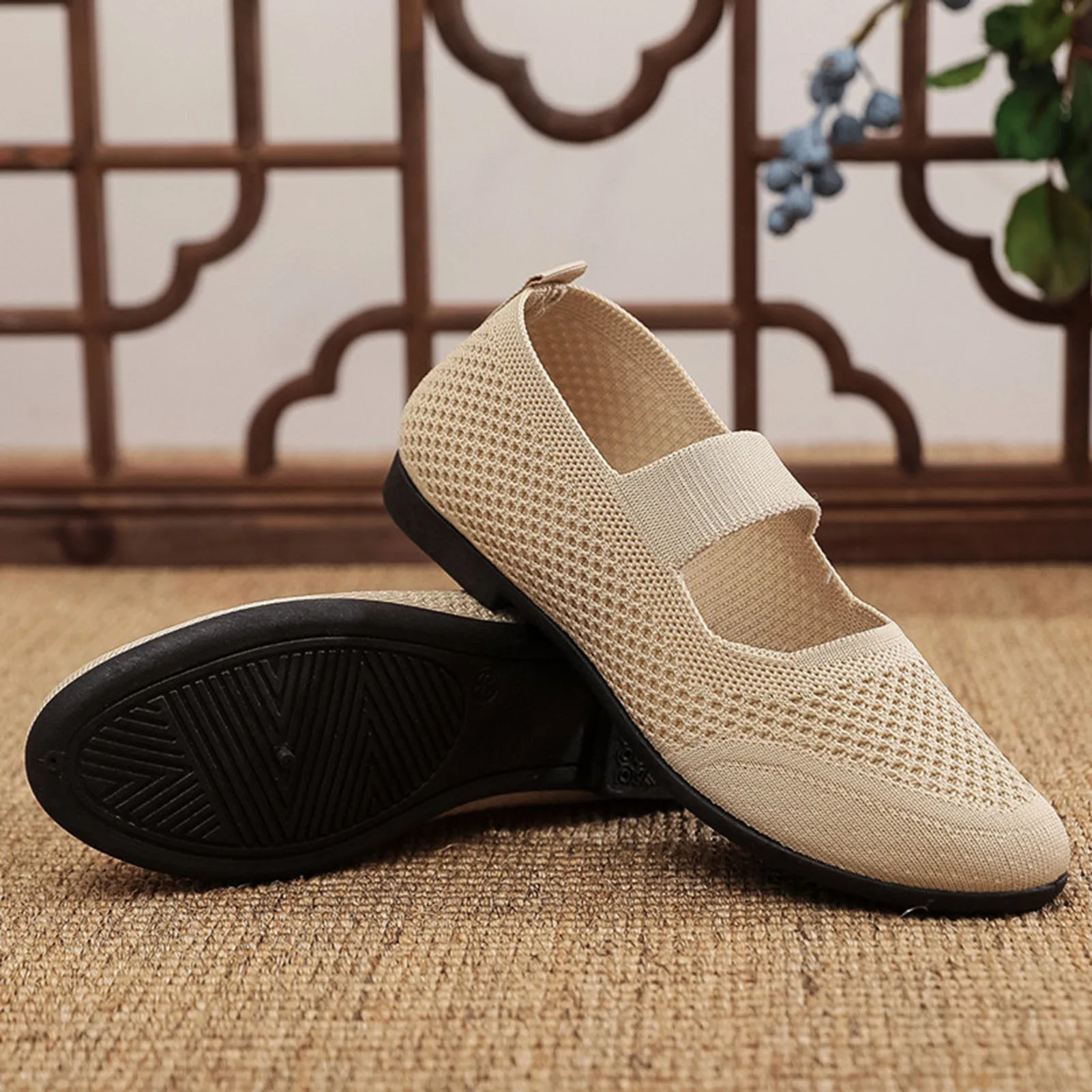 Ballet Flats para mulheres, sapatos mesh, compras ao ar livre e viagens, moda verão