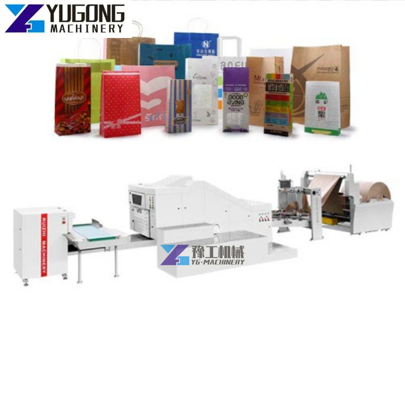 Fully Automatic Sheet Feeding Paper Bag Making Machine Eco-friendly Durable Modeling Paper Bag Machine Paper Bags Machines