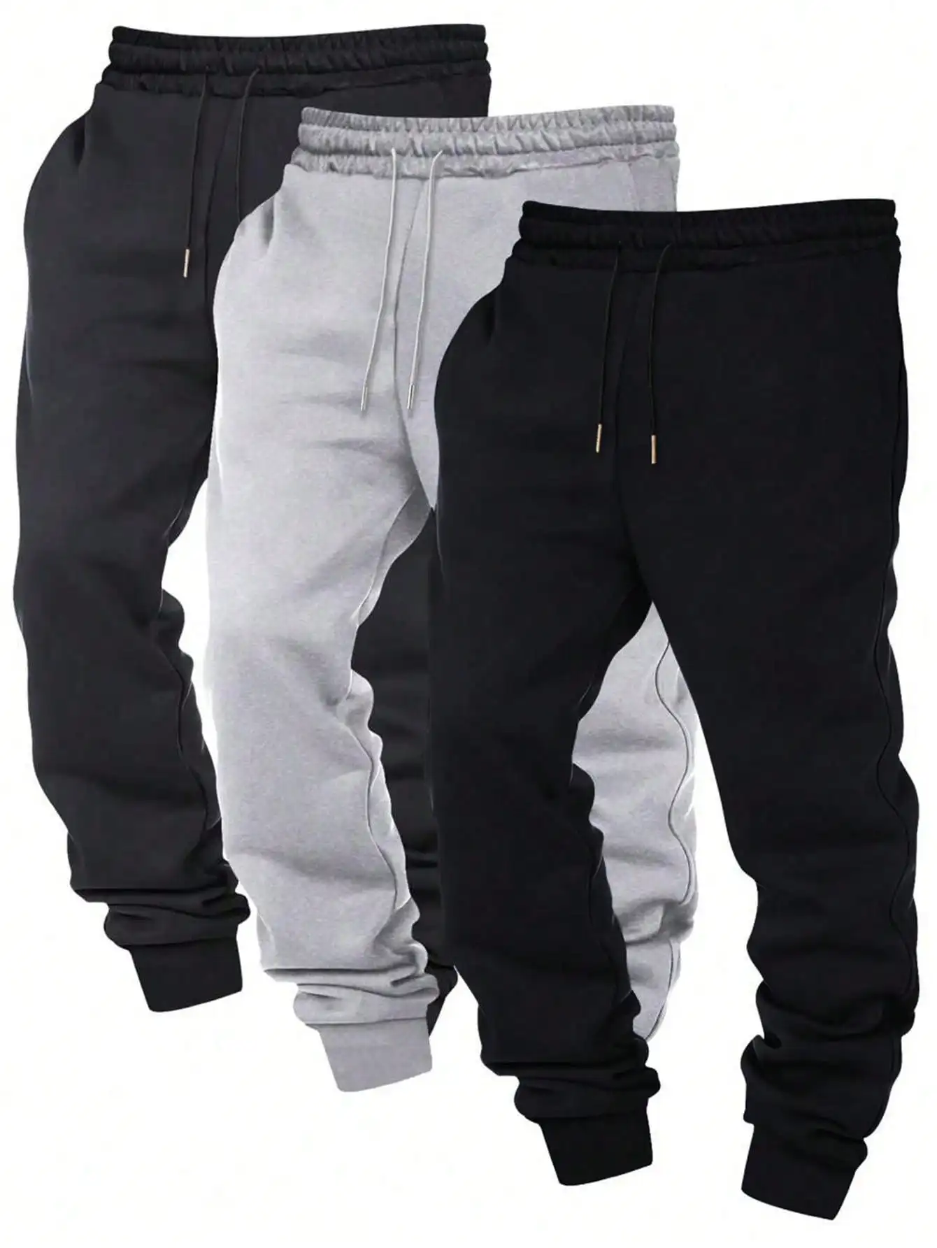 

Мужские однотонные джоггеры на шнурке для повседневной носки, спортзала и активного отдыха