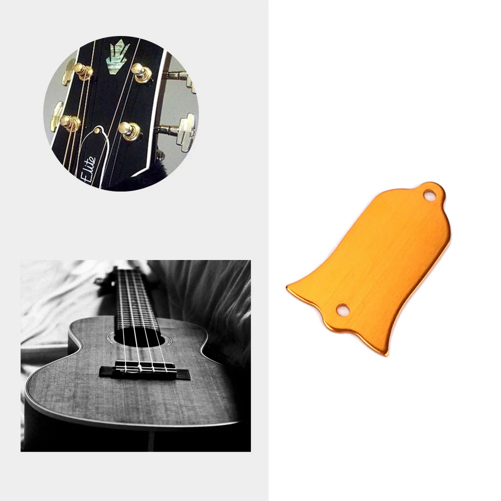 

Electric Guitar Truss Rod Cover Bell-Shape Aluminum Alloy Gold Durable Smooth Texture Chic Glossy Ergonomic Design
